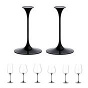 Nóżki do kieliszków Trebonn SplitGlass Origini, czarne, aluminiowe, 2 szt.