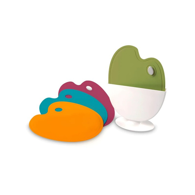 Zestaw mat do krojenia 4 szt. (37,5 x 26 cm) + stojak - Candl