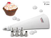 Zestaw do kremów worek + 7 końcówek - Weis