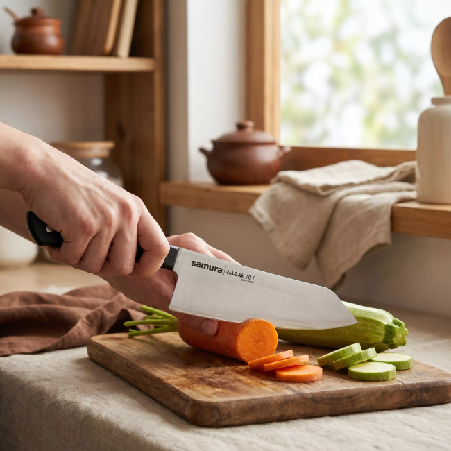 Samura Harakiri Nóż Kuchenny Hakata / Bunka Aus-8, 17.1 cm