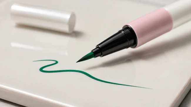 Eyeliner w płynie Lovro Bloomlight Eyeliner Emerald, szmaragdowy, wodoodporny, 0,6 g