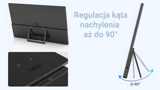 Extralink Smart Life S15 14" | Przenośny monitor do laptopów, telefonów i konsol | Usb-C/micro-Hdmi