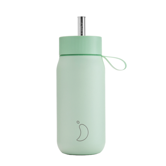 Termiczny kubek 2w1 ze słomką | 750ml | Miętowy series 2 - Chillys bottles