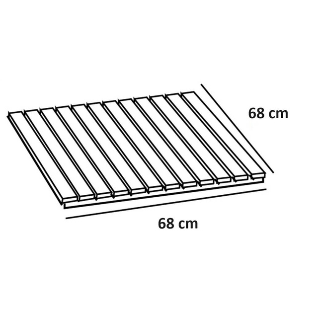 Arredamenti Samoa 70 Mata prysznicowa - 68 x 68 cm, brązowy