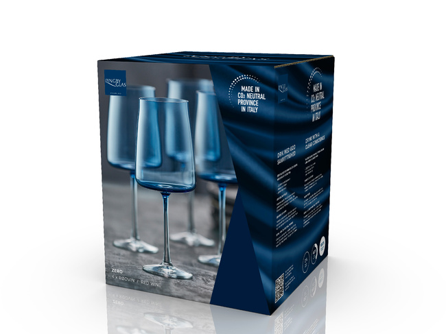 Kieliszki do czerwonego wina 540 ml 4 sztuki Niebieskie 31576 - Lyngby Glas