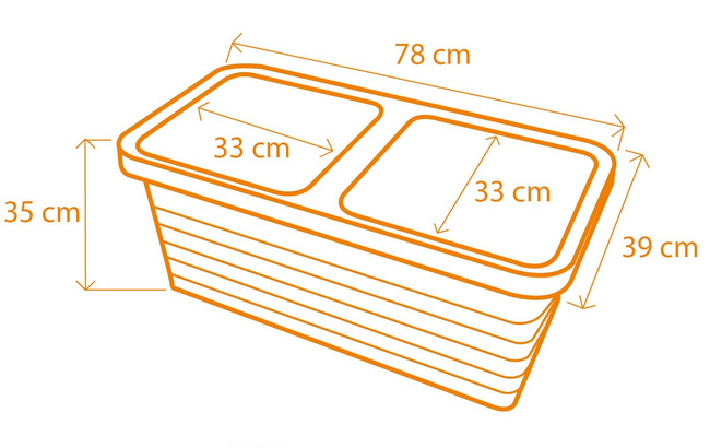 Plastia Berberis Duo Donica Samonawadniająca 78 x 39 cm - brązowy