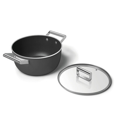 Smeg - Garnek o średnicy 24 cm CSF2412BLM - czarny