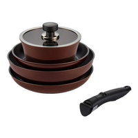 HAPPYCALL IH Hands Free zestaw modułowy 6 elementów: 2 patelnie, wok, rondel, pokrywka