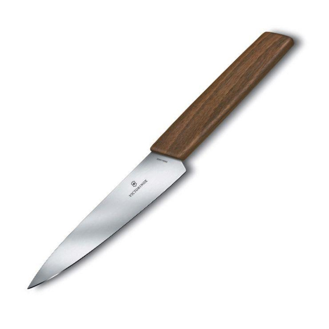 Nóż uniwersalny Victorinox Swiss Modern 6.9010.15G, 15 cm, rękojeść z orzecha