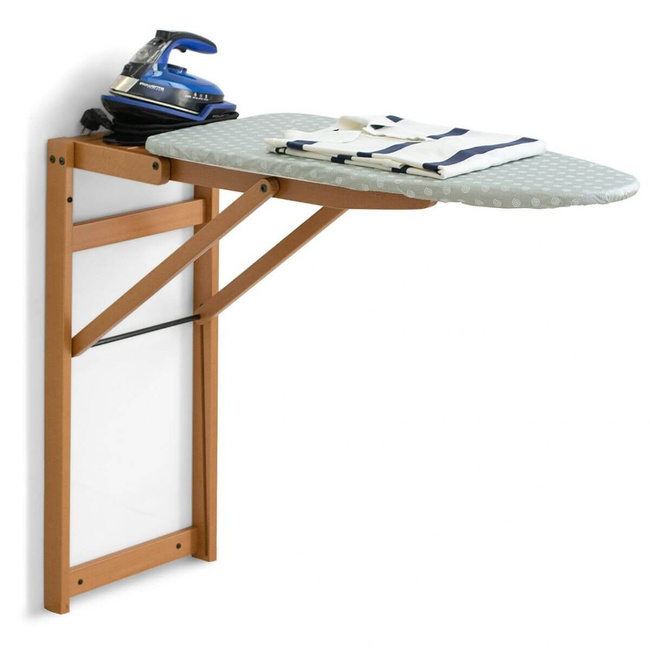 Arredamenti Stirojolly Deska do prasowania do zawieszenia na ścianę - 108 x 40 cm, Brązowy