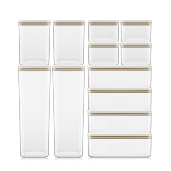 Bodum pojemniki kuchenne w zestawie Canteen 12 szt. Off white