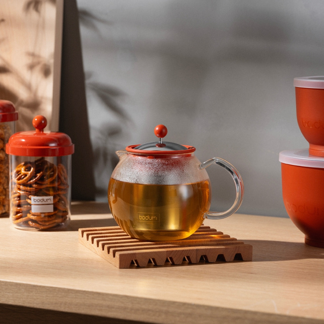 Dzbanki do herbaty tłokowe Assam 1L Lava Falls Bodum
