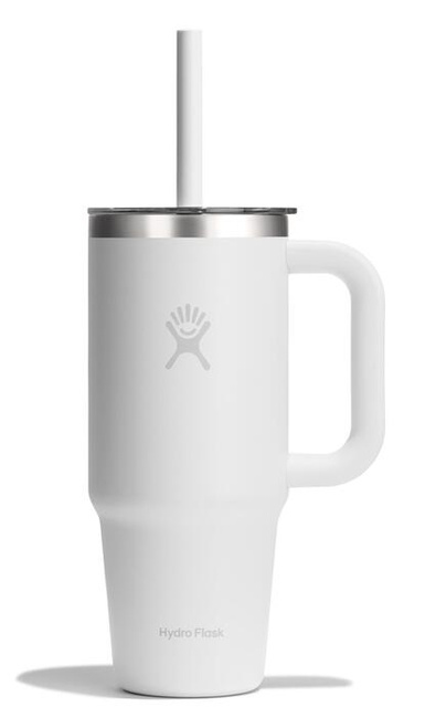 Kubek podróżny Hydro Flask Travel Tumbler 24 oz ze słomką, biały