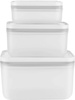 Fresh & Save Zestaw 3 Plastikowych Pojemników Prostokątnych - Zwilling