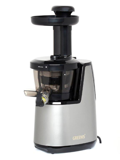 Greenis F-9010 srebrna pionowa wyciskarka wolnoobrotowa do soków