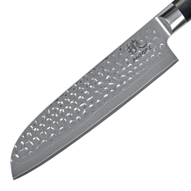 Shiori - 3-Set Kuri Murō + Santoku + Sifu - zestaw trzech noży ze stali Damasceńskiej