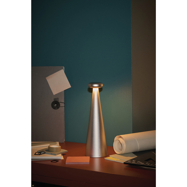 Lampa stołowa, Szara Bedin - Alessi