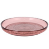 Talerz Kusintha 18 cm Pink Bitz szklany deserowy różowy