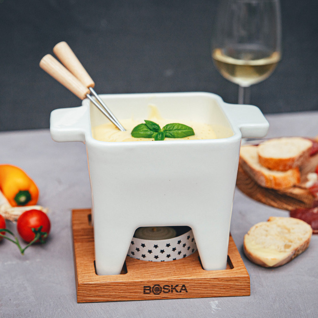 Fondue Bianco L 600 ml zestaw - Boska