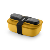lunch boxy do jedzenia z podróżnymi sztućcami pomarańczowe Guzzini