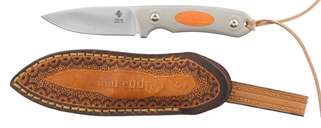 Nóż Womsi Alpha Miu z szarą mikartą, stal S90V, 16 cm