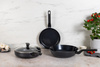 Wok Brabantia Onyx 28 cm 101813, czarny, pojemność 4 l