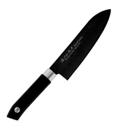 Satake Swordsmith Black Santoku Knife 17cm - High-quality Japanese Chef's Knife