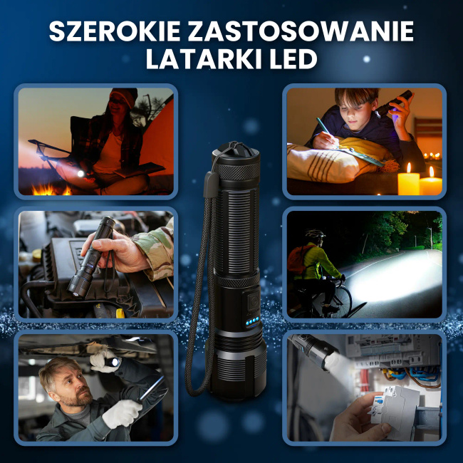 EXTRALINK EFL-1126 Thor Latarka LED 1000lm Mocna i Wytrzymała Oświetlenie Outdoor
