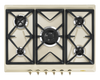 Smeg - Płyta gazowa, 70 cm, Coloniale Coloniale SrV876PogH Kremowy (pokrętła w kolorze mosiężnym)