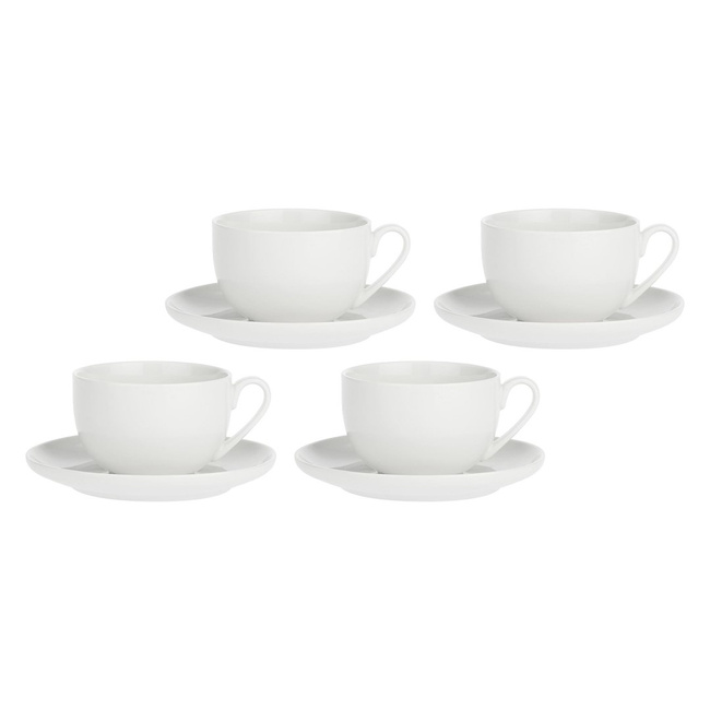 Corte Zestaw 4 filiżanek ze spodkiem 450 ml - La Porcellana Bianca