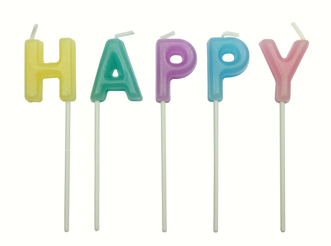 Pme Świeczki Urodzinowe Happy Birthday Pastelowe