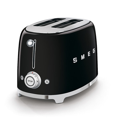 Smeg - Toster, dwie kromki, czarny Tsf01bleu 50's Style