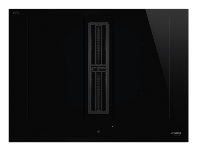 Smeg - Płyta indukcyjna z okapem Universal Hobd472D2 Czarne szkło