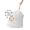 Worki na śmieci Simplehuman Custom Fit kod Q, 50 do 65 l, 60 szt., białe