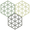 Podkładki pod naczynia 3 szt. Triangles Rosema/Matc/Taupe 32708