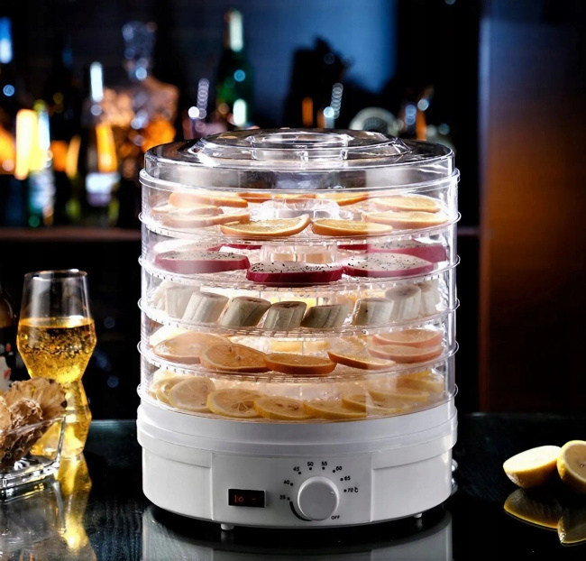 Extralink Home | Suszarka do grzybów owoców warzyw ziół | 500w + 5 sit 27cm, biała