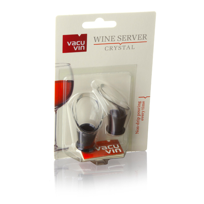 Nalewak do wina Vacu Vin Crystal, czarny, zestaw 2 sztuk