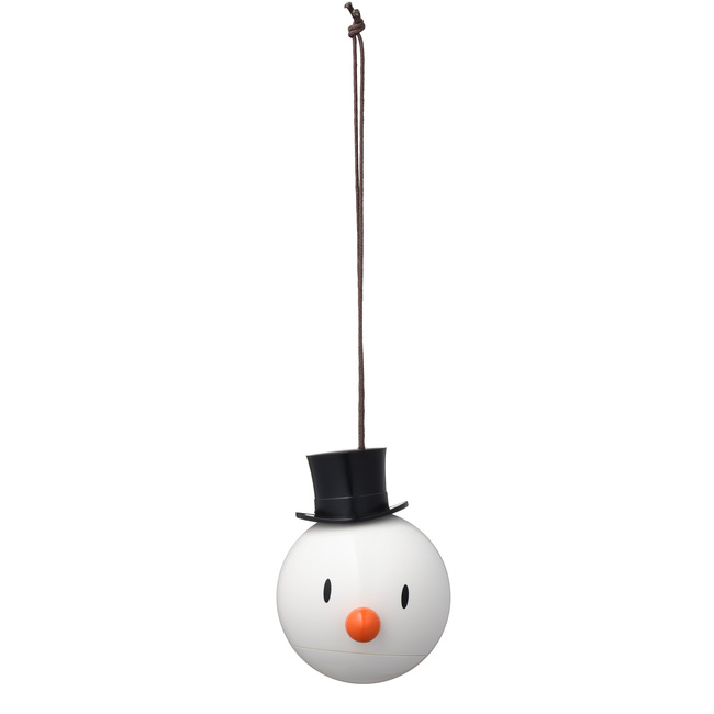 Zawieszki choinkowe Hoptimist Snowman Ornament, białe bałwanki, 2 sztuki