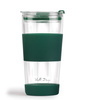 Kubek termiczny szklany ze słomką 600 ml Zielony Fuori 30398 - Vialli Design