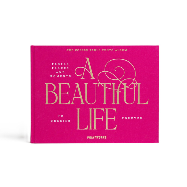 Album na zdjęcia Printworks A Beautiful Life, różowy, poziomy, 60 stron