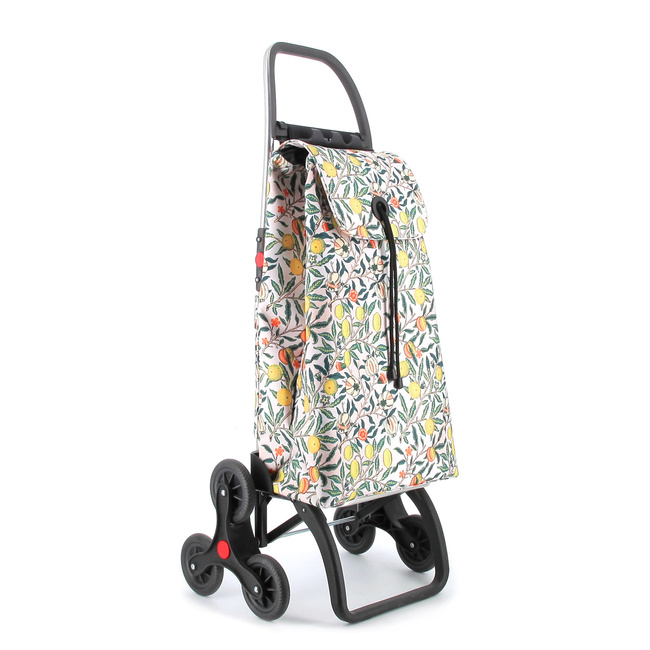 Wózek na zakupy po schodach Rolser I-Max William Morris 6L Pomegranate, 6 kół, torba 43 l