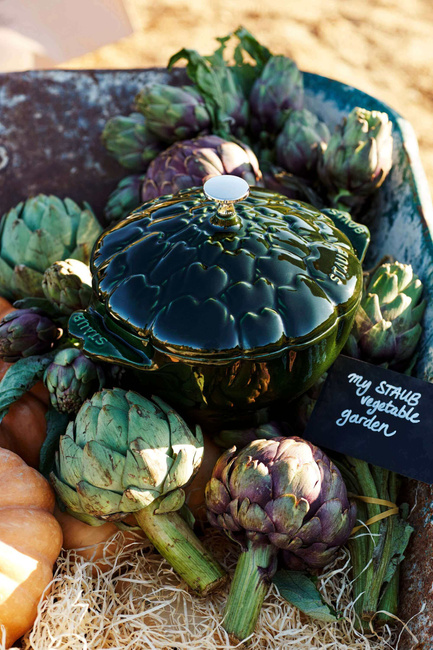 Staub Special Cocotte Garnek żeliwny okrągły karczoch 3 ltr, zielony