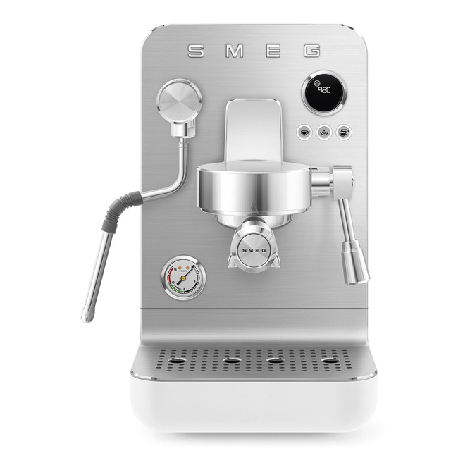 Smeg - Ekspres do kawy, Kolbowy ekspresy do kawy, Kolbowe, Minipro Emc02whmeu Biały (Mat)