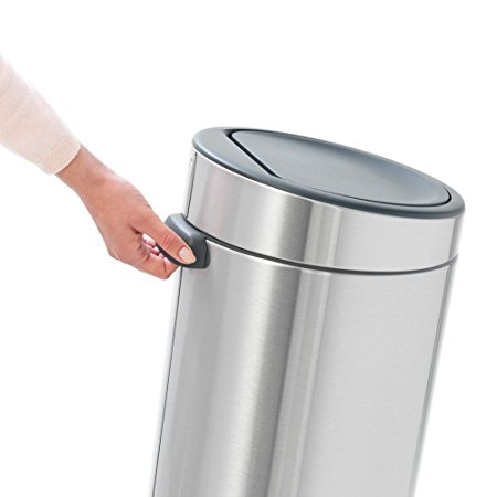 Kosz na śmieci Brabantia Touch Bin New 30 l, stal matowa, z wyjmowanym wiadrem