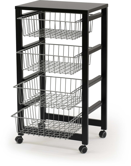 Arredamenti Gingerone Wózek kuchenny - 83 x 46 cm, Czarny