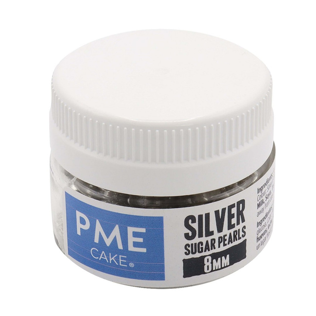 Pme Cukrowe Perełki Dekoracyjne 100 G 8 Mm, Srebrny