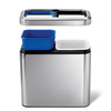 Kosz do segregacji Simplehuman Slim Open CW1470, 20 l (2 x 10 l), stal szczotkowana