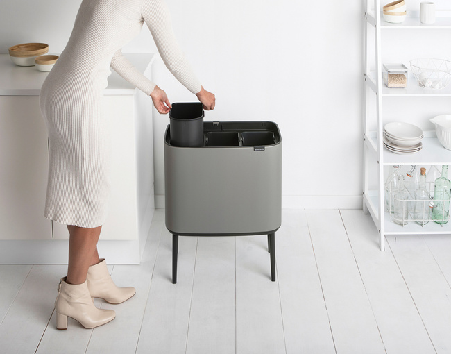 Kosz na śmieci Touch Bin Bo 3 x 11L Mineral Concrete Grey - Brabantia