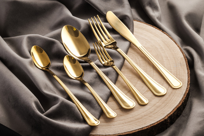 Komplet 24 szt. sztućców dla 4 osób Luce złoty - Kulig