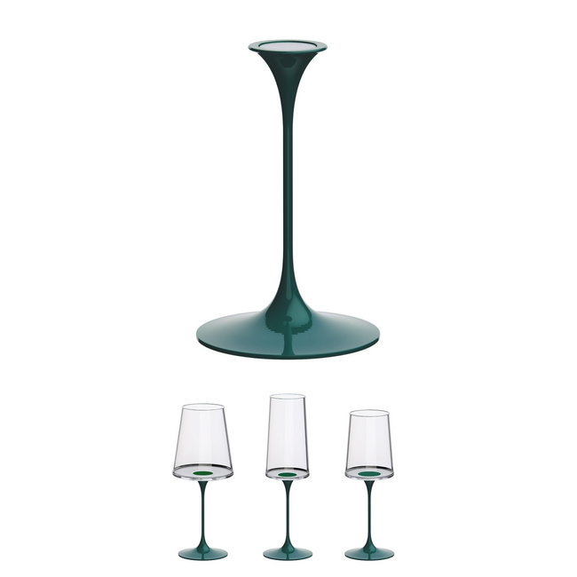 Nóżka do kieliszka Trebonn SplitGlass, zielona, aluminiowa z magnesem
